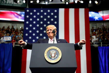 U.S. President Donald Trump speaks at a campaign rally for Senator Luther Strange in Huntsville, Alabama, U.S. September 22, 2017. REUTERS/Aaron P. Bernstein