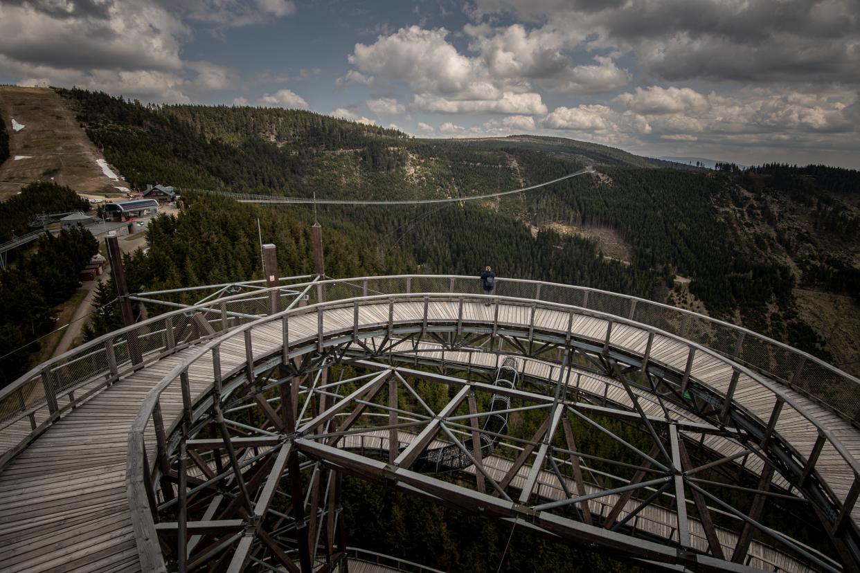 Sky Bridge 721 in the Czech Republic, the world's longest pedestrian suspension bridge