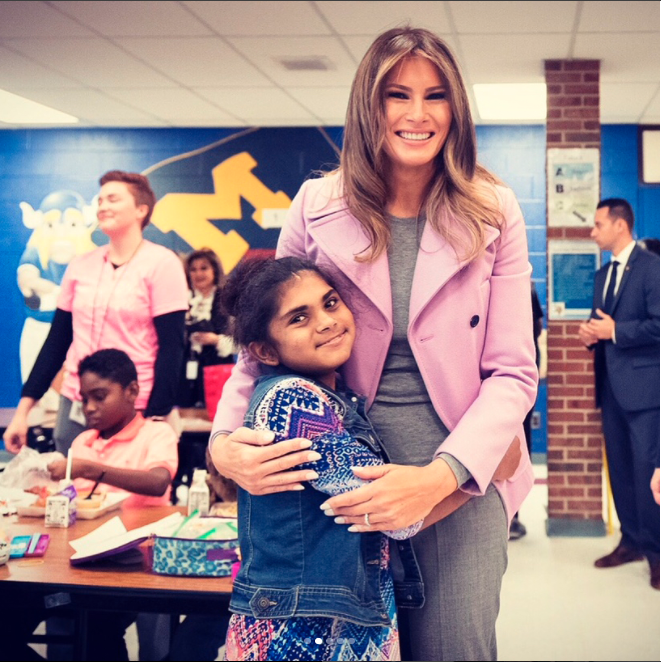 The First Lady said kids should try to be themselves. Photo: Instagram/FLOTUS