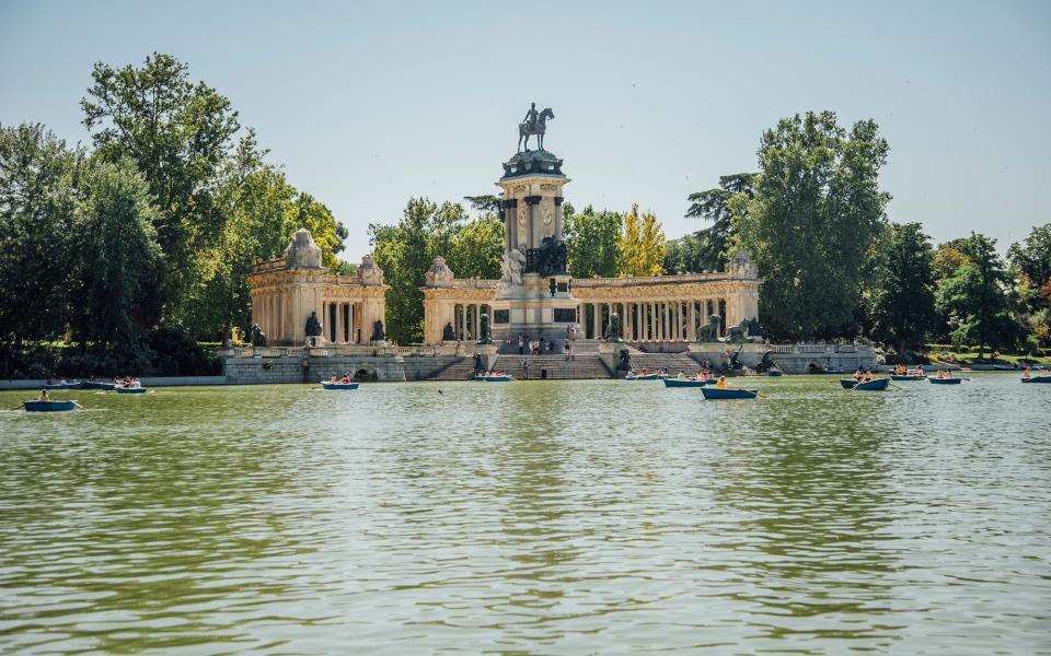 Retiro Park rowboats, Madrid