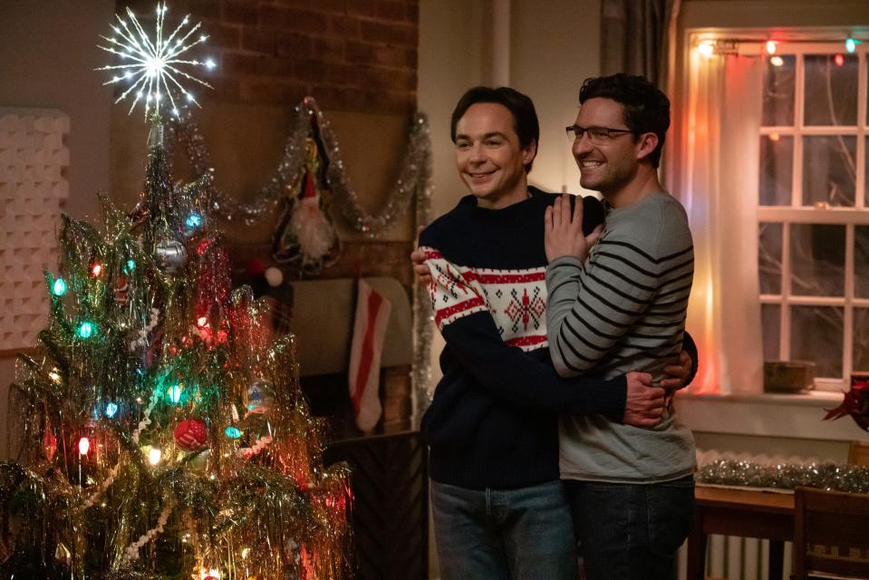 "Spoiler Alert" (Dec. 2, theaters): Based on a true story, the romantic dramedy stars Jim Parsons (left) and Ben Aldridge as a couple whose relationship evolves and deepens when one of them is diagnosed with terminal cancer.