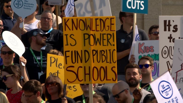 'Kids not cuts': Manitoba teachers march on legislature for increased funding