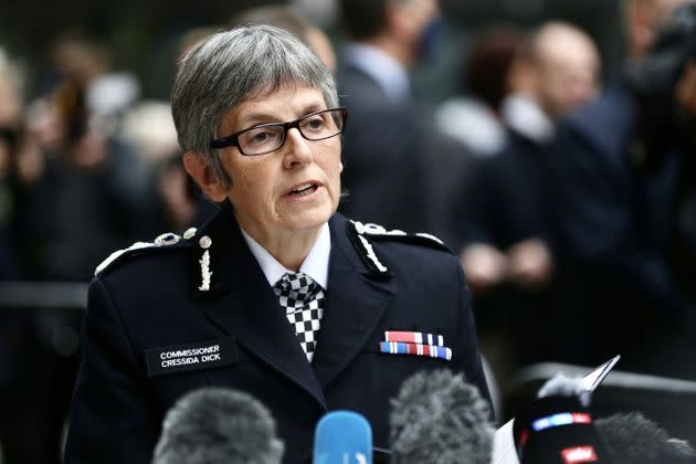 Metropolitan Police chief Cressida Dick speaks to press after Wayne Couzens was sentenced to life in prison for the murder of 33-year-old Sarah Everard. (Photo: Anadolu Agency via Getty Images)