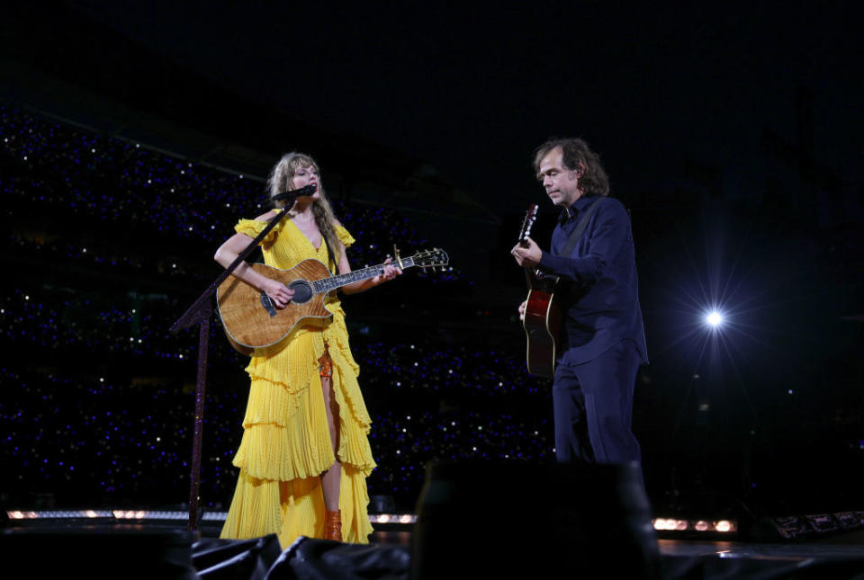 Taylor and Aaron peforming