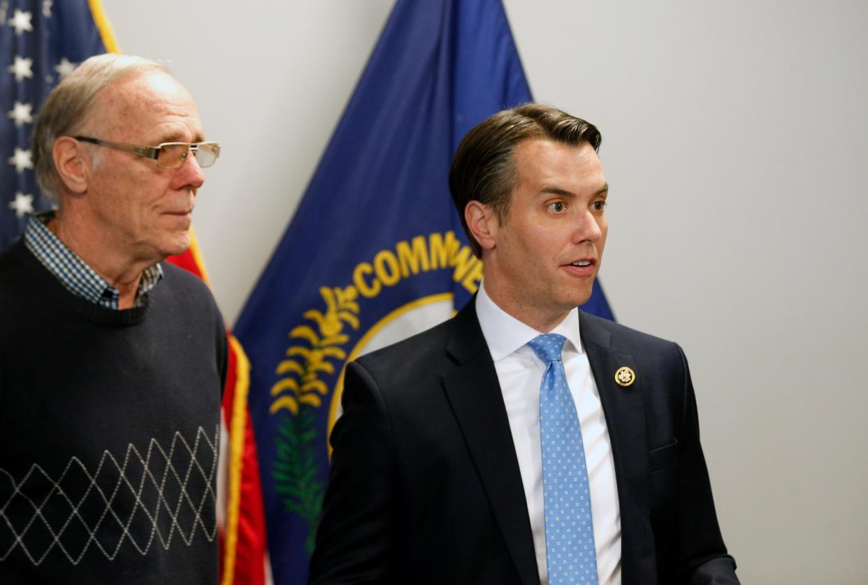 Congressman Morgan McGarvey (KY-03) held a press conference with Drue Corbett asking for the release of Ryan Corbett who is being wrongfully detained by the Taliban in Afghanistan for more than 550 days.
Feb. 21, 2024
