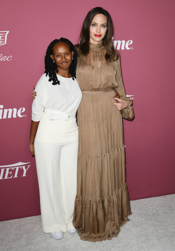 Zahara Jolie-Pitt and Angelina Jolie attend Variety's Power Of Women on September 30. (Getty Images)