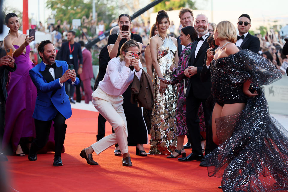 VENICE, ITALY - SEPTEMBER 05: Chris Pine and Florence Pugh attend the 