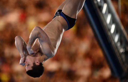 US diver David Boudia competes in the men's 10m platform semi-finals at the London 2012 Olympic Games on August 11. Boudia, who went on to win gold on Saturday, says the world is coming after China following his sensational upset of Chinese superstar Qiu Bo in a titanic 10m platform final