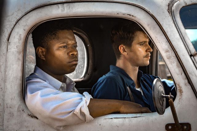 Steve Dietl/Netflix Jason Mitchell and Garrett Hedlund in 'Mudbound'