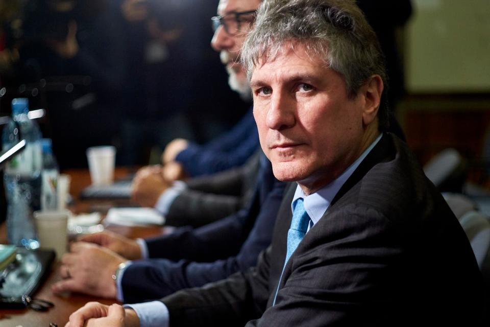 El 7 de agosto de 2018 el ex presidente Amado Boudou se apresta a escuchar la sentencia que lo condeno a cinco años y diez meses en la causa por la compra de Ciccone Calcografica.