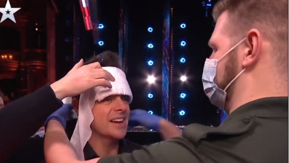 The star hadn't realised he was bleeding. (Britain's Got Talent Instagram)