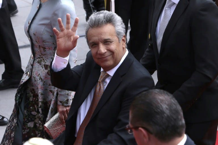 Lenin Moreno assumes office as Ecuador's new  president amid troubled times for the Latin American left