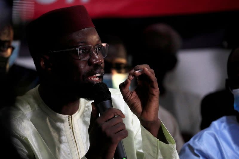 FILE PHOTO: Senegal opposition leader indicted and released on bail in Dakar