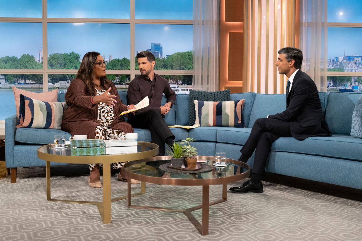 Alison Hammond interviewed Rishi Sunak. (Shutterstock)