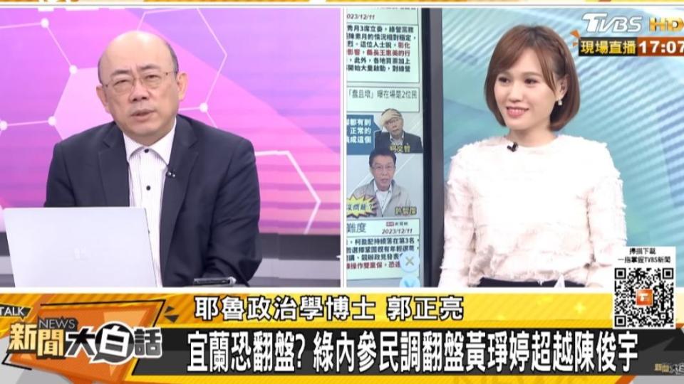 郭正亮上《新聞大白話》。（圖／TVBS）