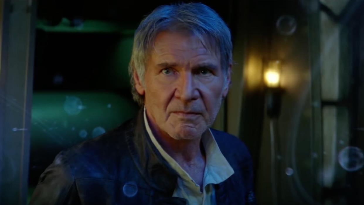  Harrison Ford as Han Solo in Star Wars: The Force Awakens. 