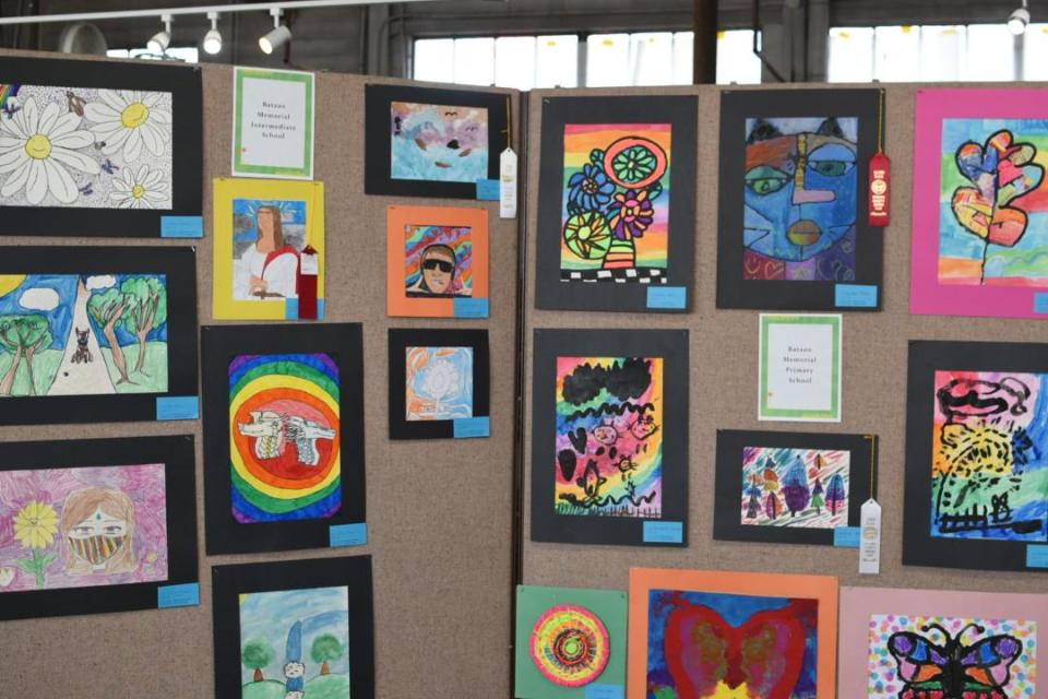 About 130 pieces of art from Ottawa County schools students in grades K-12 are on exhibit at The Arts Garage (TAG) in Port Clinton, presented by the Greater Port Clinton Area Arts Council and North Point Educational Service Center.