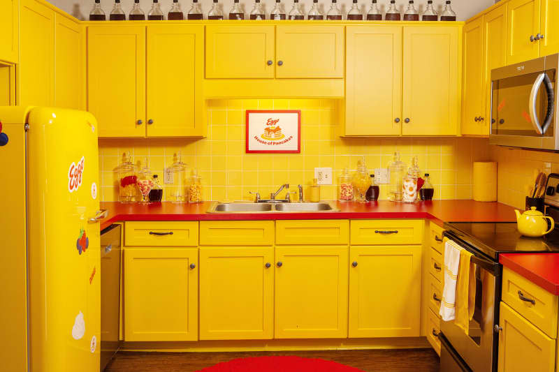 Yellow and red kitchen at Eggo House of Pancakes in Gatlinburg, TN