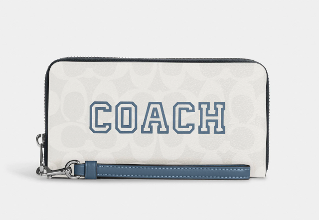 Coach Outlet Tech Wallet With Leopard Print And Signature Canvas Interior