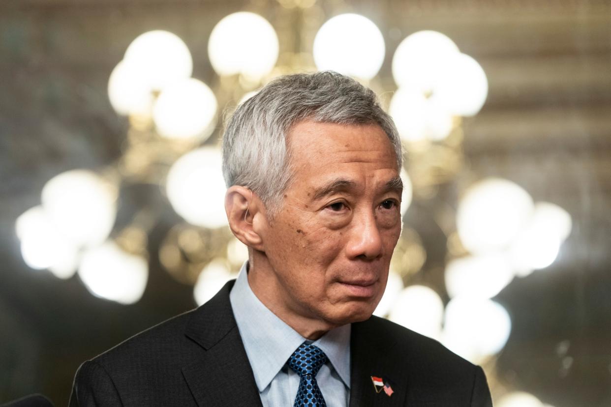 FILE PHOTO: Lee Hsien Loong, Singapore's prime minister, during a meeting with U.S. Vice President Kamala Harris, not pictured, at the Vice President's Ceremonial Office in Washington, D.C., U.S., on Tuesday, March 29, 2022. (Photo: Bloomberg)