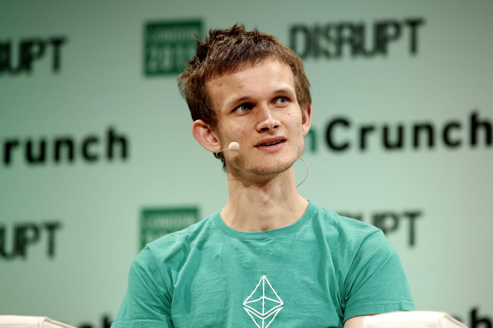 LONDON, ENGLAND - DECEMBER 08:  Founder of Ethereum Vitalik Buterin during TechCrunch Disrupt London 2015 - Day 2 at Copper Box Arena on December 8, 2015 in London, England.  (Photo by John Phillips/Getty Images for TechCrunch)