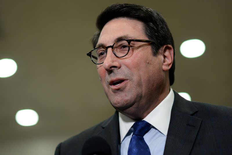 President Trump's personal attorney Sekulow speaks to reporters during a break in the fourth day of the Senate impeachment trial of President Trump