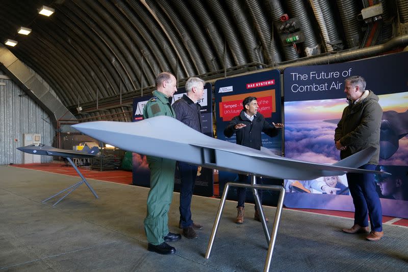 Sunak during his visit to RAF Coningsby in Linconshire