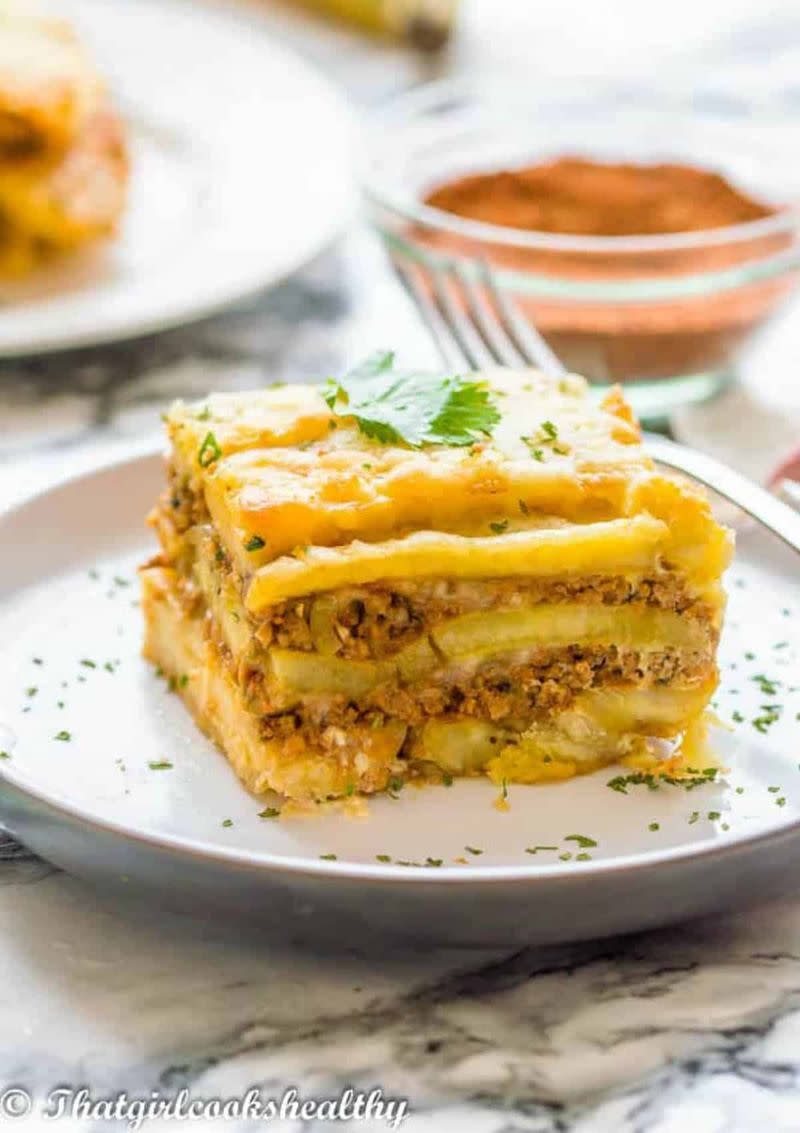 ground beef plantain lasagna pastelón