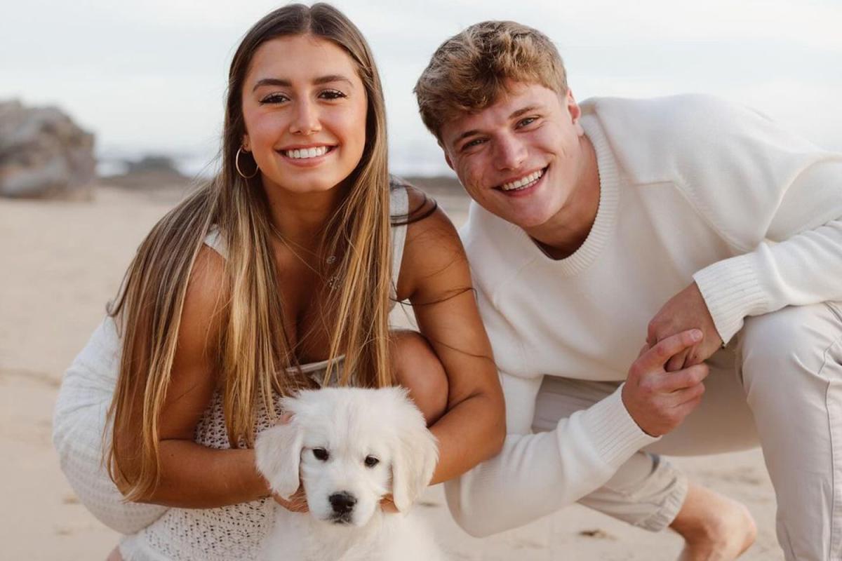 Michigan quarterback JJ McCarthy is engaged to his high school sweetheart Katya Kuropas!