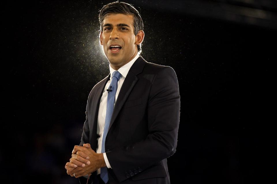 Rishi Sunak speaks during the final Tory leadership hustings