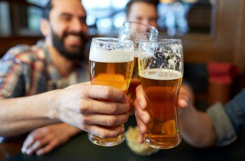 <span class="caption">Refreshing in the scientific-medical sense, not just the pints-after-work sense.</span> <span class="attribution"><a class="link " href="https://www.shutterstock.com/image-photo/people-men-leisure-friendship-celebration-concept-464199170" rel="nofollow noopener" target="_blank" data-ylk="slk:Syda Productions/Shutterstock;elm:context_link;itc:0;sec:content-canvas">Syda Productions/Shutterstock</a></span>