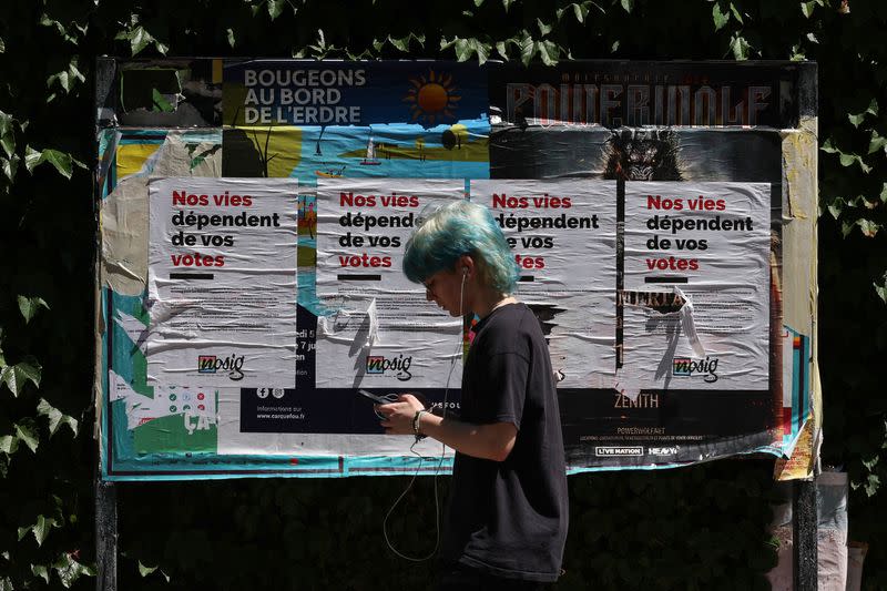 FILE PHOTO: France votes in the first round of the 2024 snap legislative elections