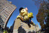 <p>Nickelodeon’s “Paw Patrol’s” Chase balloon makes its debut at the 91st Macy’s Thanksgiving Day Parade in New York, Nov. 23, 2017. Chase’s cap could cover an NYPD squad car. (Photo: Gordon Donovan/Yahoo News) </p>