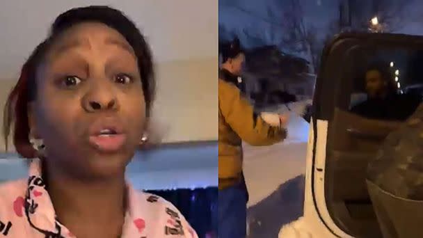 PHOTO: Sha'Kyra Aughtry and Joe White. Aughtry said in a Facebook video post that she gave refuge to White when she and her boyfriend heard him screaming for help outside on Christmas Eve. (Courtesy of Sha'Kyra Aughtry)