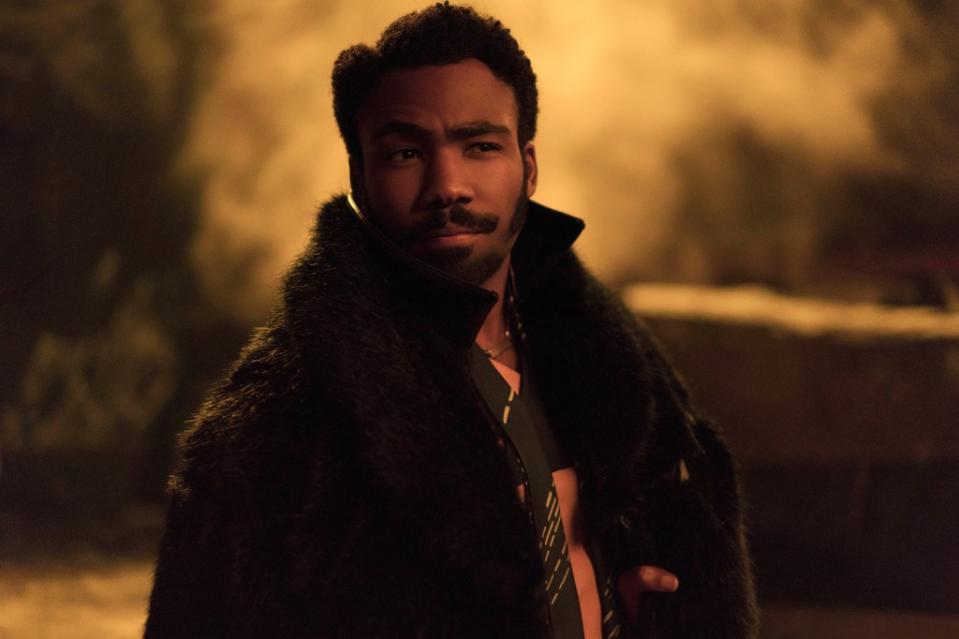 Donald Glover played a younger Calrissian in the 2018 prequel “Solo: A Star Wars Story.” Walt Disney Co./courtesy Everett / Everett Collection