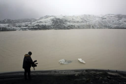 Solheimajokull has been receding every summer since 1996