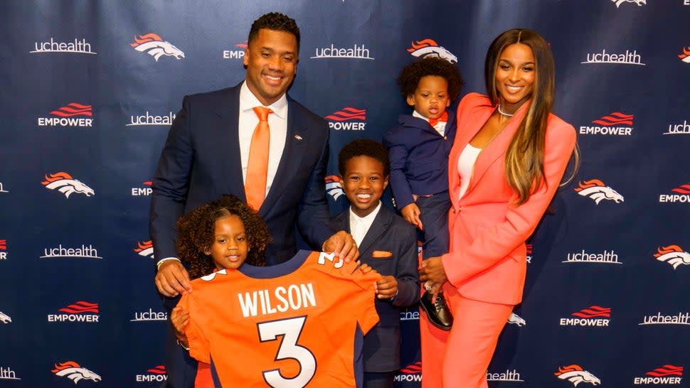 Ciara and Kids Support Russell Wilson as He's Introduced as New Denver Broncos Quarterback