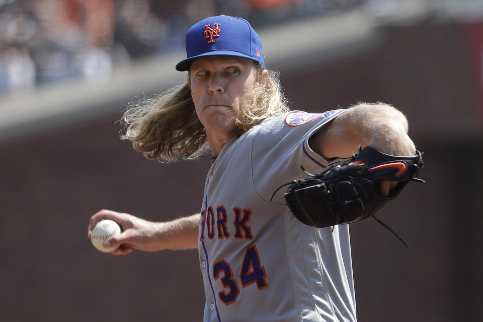 紐約大都會投手 Noah Syndergaard (AP Photo)