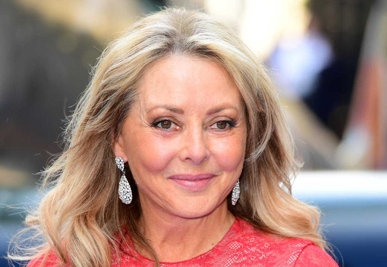 Carol Vorderman attending the premiere of Spitfire, held at the Curzon Mayfair, London. (Photo by Ian West/PA Images via Getty Images)