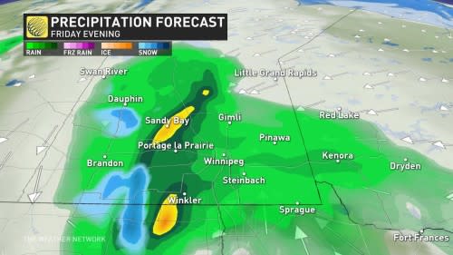 Manitoba precip Friday evening