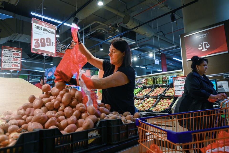 The price of food in Hungary has increased by almost 50% in a year. (Reuters)