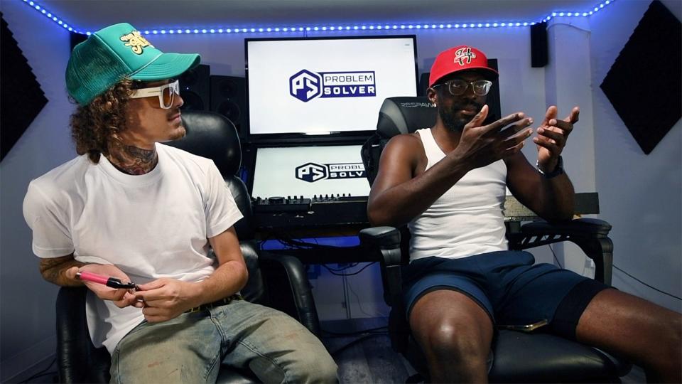 Co-owners 'Off-White Sheddy' Trevor Downs and 'Moot Blaque' Shanoy Moody talk about creating Problem Solver Studios together in West York.