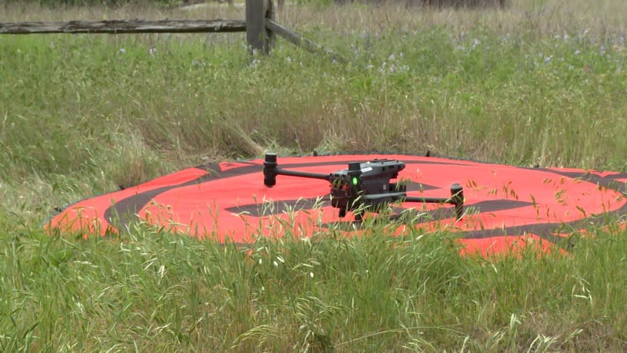 The Burnet County Sheriff’s Office used its drone to keep an eye on exiting festival traffic | Grace Reader/KXAN News