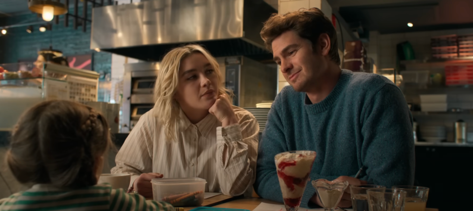 andrew garfield and florence pugh were 'so lost' in sex scene, they didn't hear 'cut '