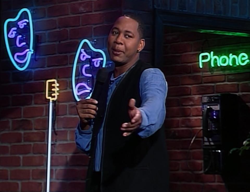 Mark Curry as a stand up comedian on "Living Single"