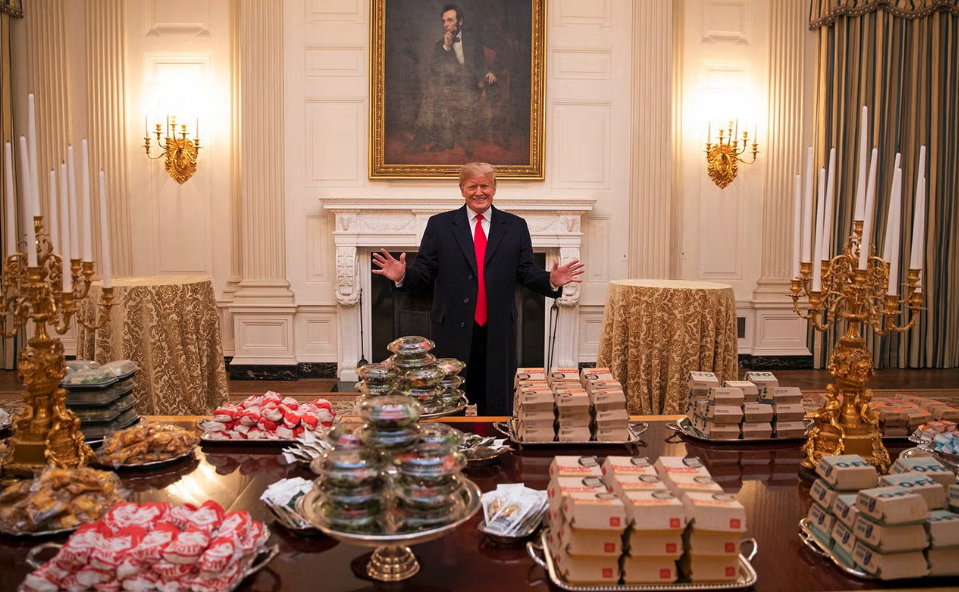 Trump's Fast Food Feast for National Champion Football Players in 2019