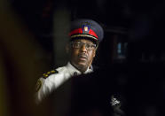 <p>Police Chief Mark Saunders, speaks, as Toronto Mayor John Tory, partially seen standing behind, listens, during a press conference following a mass shooting in Toronto on Monday, July 23, 2018. (Photo: Christopher Katsarov/The Canadian Press via AP) </p>