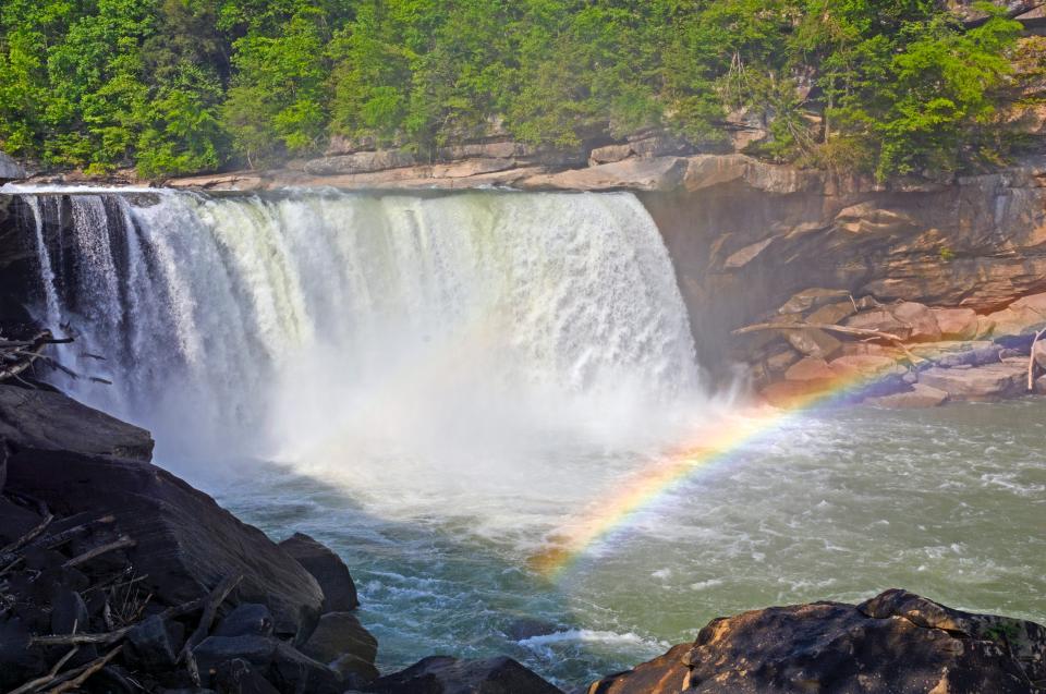 Cumberland Falls State Resort Park, Kentucky:  Just like Yosemite Falls, Cumberland Falls in Kentucky is a popular place to see moonbows. Kentucky State Parks even has a calendar of dates for when you're likely to witness this rare phenomenon.