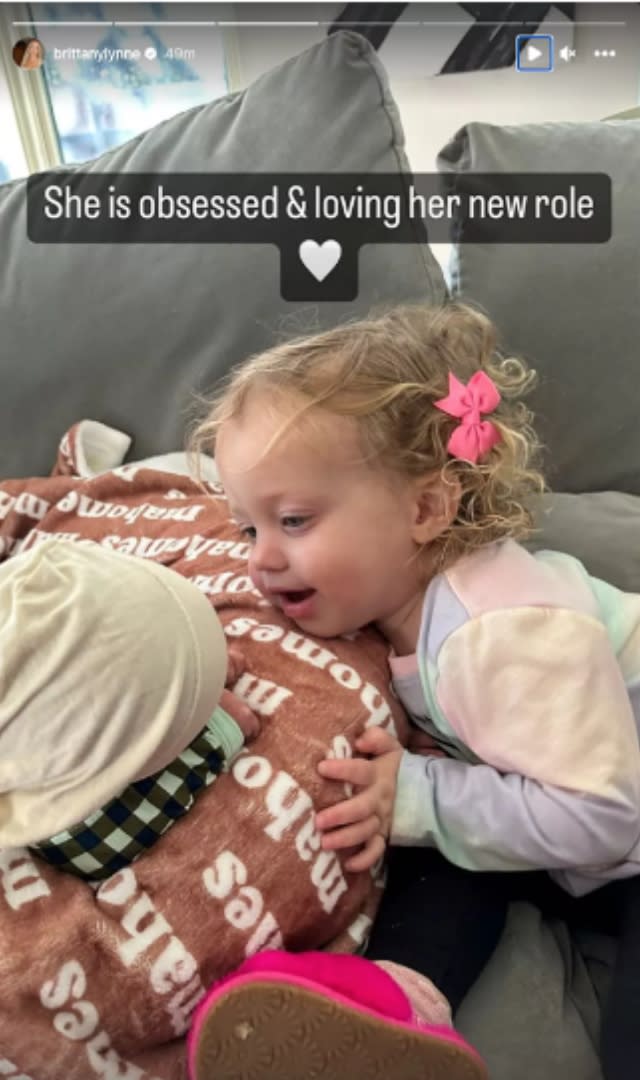 Patrick Mahomes' Daughter Cuddles Baby Brother on 2nd Birthday