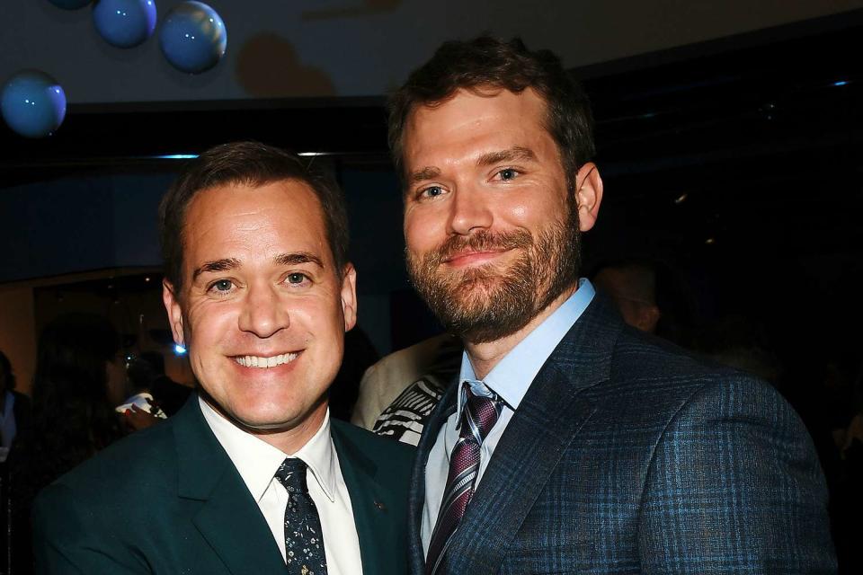 <p>Michael Buckner/Variety/Penske Media via Getty</p> T. R. Knight and husband Patrick Leahy